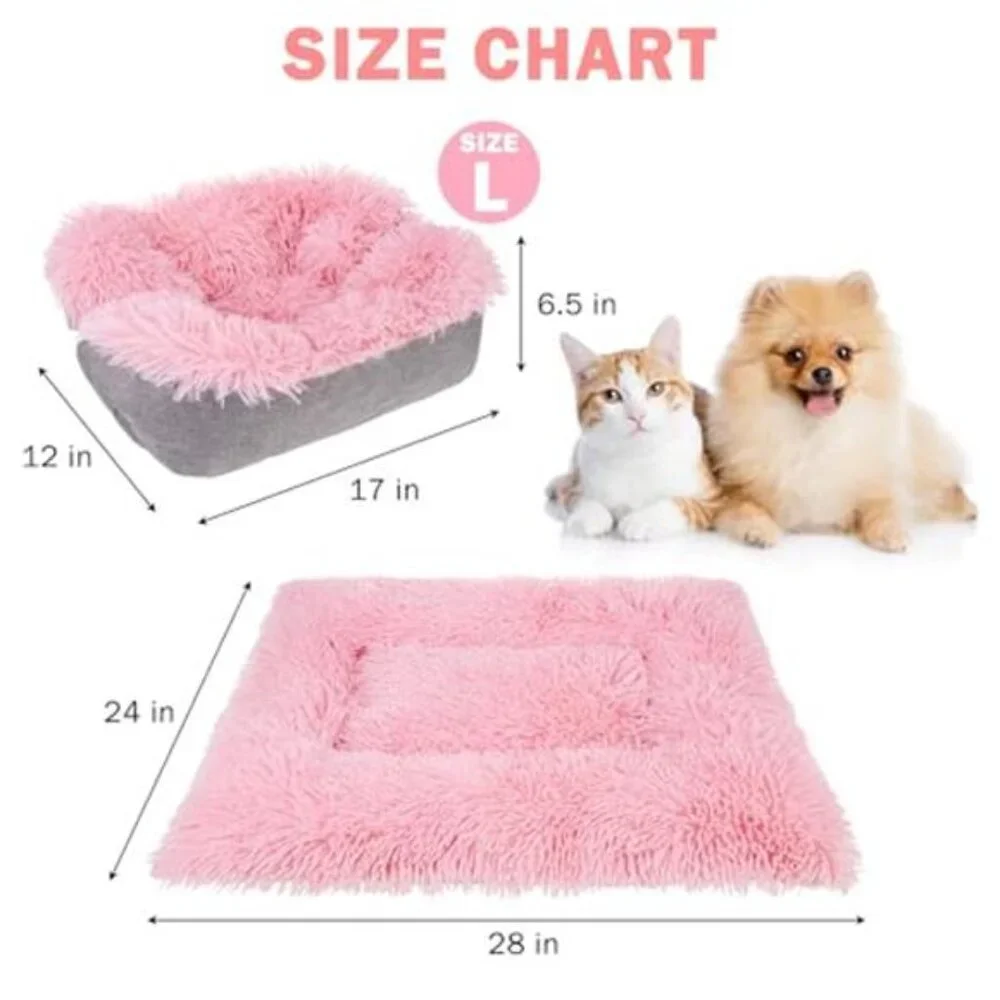 Self Warming Cat Bed Heated Pet Mat Small Dogs Plush Washable Indoor Outdoor